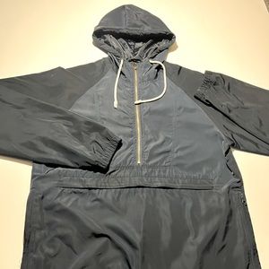 Blue windbreaker comfy spring/fall jacket